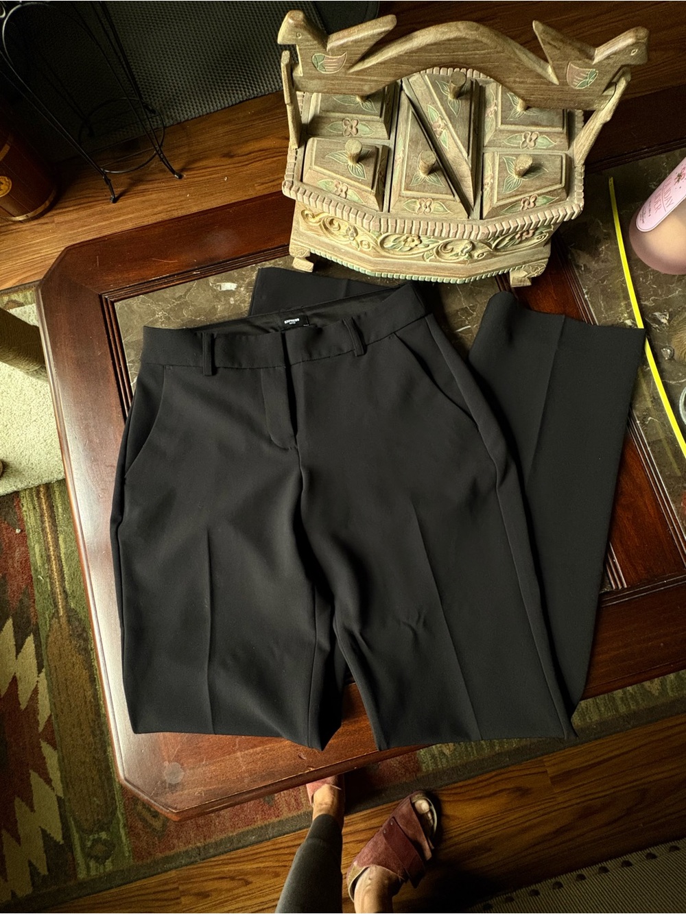 Express Straight Leg Editor Dress Pants - Black